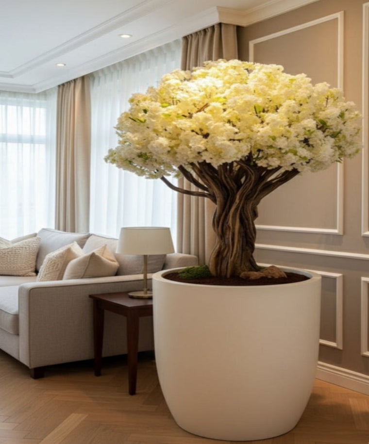 Luxury Handcrafted White Blossom Tree – Elegance in Full Bloom