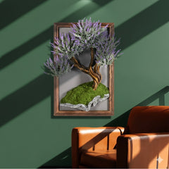 Lavender Tableau – 3D Artificial Tree Wall Art by Bonavi Design